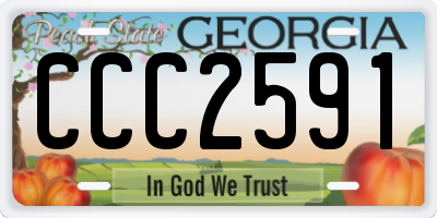 GA license plate CCC2591