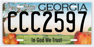 GA license plate CCC2597