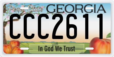GA license plate CCC2611
