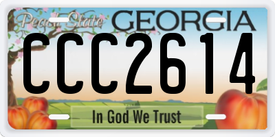 GA license plate CCC2614