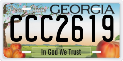 GA license plate CCC2619