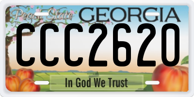GA license plate CCC2620