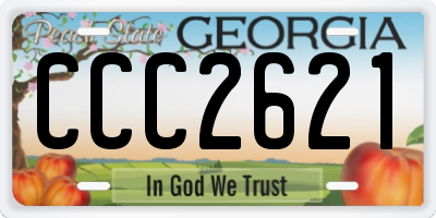 GA license plate CCC2621