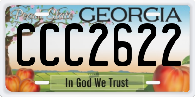 GA license plate CCC2622