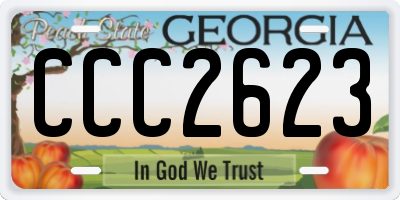 GA license plate CCC2623