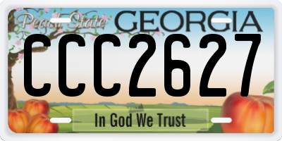 GA license plate CCC2627