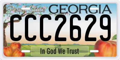 GA license plate CCC2629