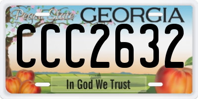 GA license plate CCC2632