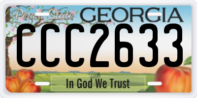 GA license plate CCC2633