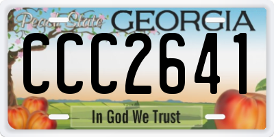 GA license plate CCC2641