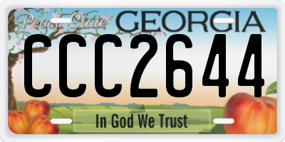 GA license plate CCC2644