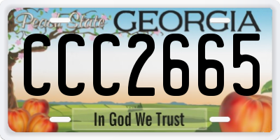 GA license plate CCC2665