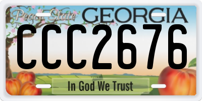 GA license plate CCC2676