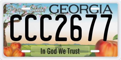 GA license plate CCC2677