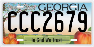 GA license plate CCC2679
