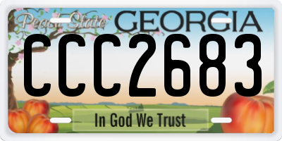 GA license plate CCC2683