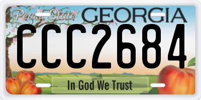 GA license plate CCC2684
