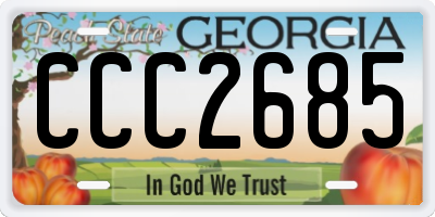 GA license plate CCC2685