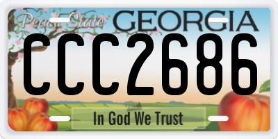 GA license plate CCC2686