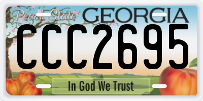 GA license plate CCC2695