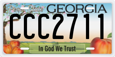 GA license plate CCC2711