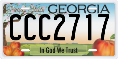 GA license plate CCC2717