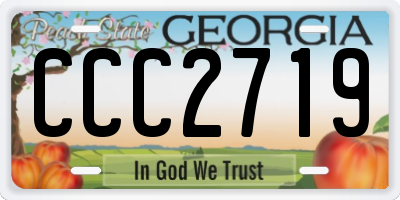 GA license plate CCC2719