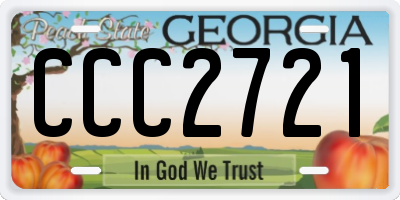 GA license plate CCC2721