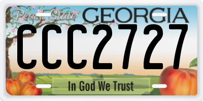 GA license plate CCC2727