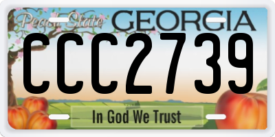 GA license plate CCC2739