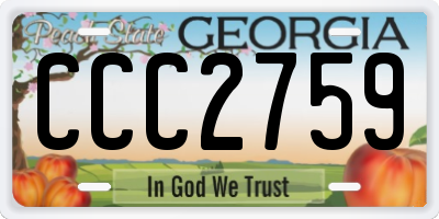GA license plate CCC2759