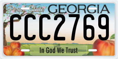 GA license plate CCC2769