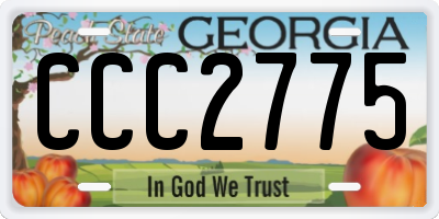 GA license plate CCC2775