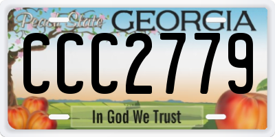 GA license plate CCC2779