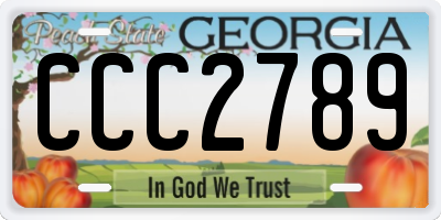 GA license plate CCC2789