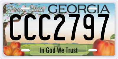 GA license plate CCC2797
