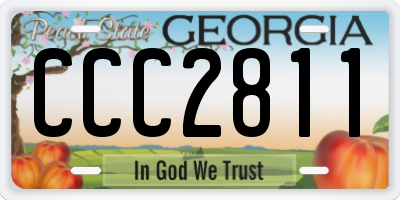 GA license plate CCC2811