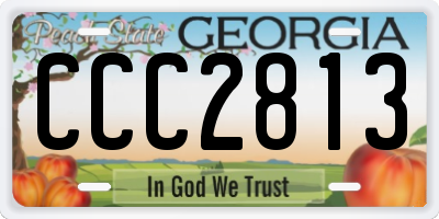 GA license plate CCC2813