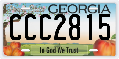 GA license plate CCC2815