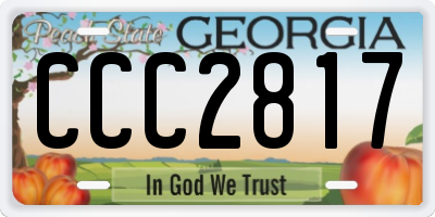 GA license plate CCC2817