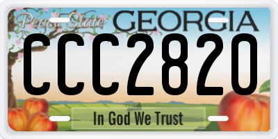 GA license plate CCC2820