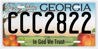 GA license plate CCC2822