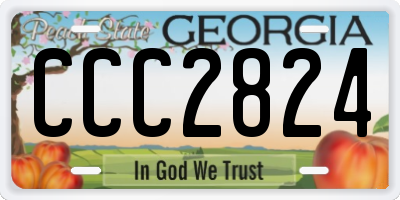 GA license plate CCC2824