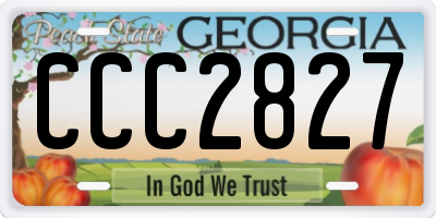 GA license plate CCC2827