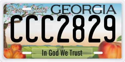GA license plate CCC2829