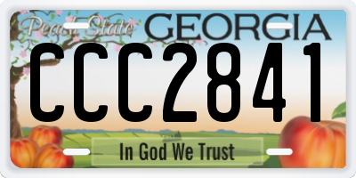 GA license plate CCC2841