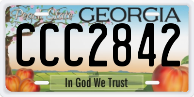 GA license plate CCC2842