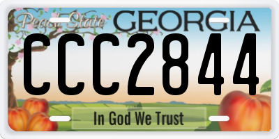 GA license plate CCC2844