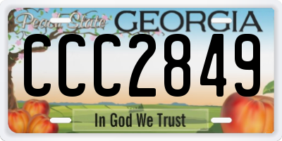 GA license plate CCC2849