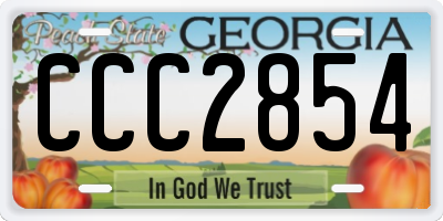 GA license plate CCC2854